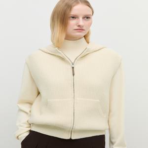 [쉬즈미스] 울 리브드 후드 집업 베스트 SSKVTP42030