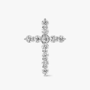 [8번] [기은세 착용]14K 랩다이아 십자가 팬던트 M