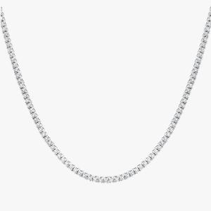 [18번] [기은세 착용]14K 랩다이아1.5mm 4프롱테니스목걸이 (이중잠금)