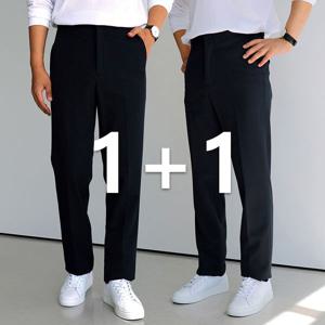 [하프클럽] 1+1 쿠션 링클프리 남성 근무복 정장바지 작업 골프팬츠 봄 가을