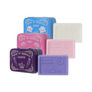프리젠 파리 사봉 내추럴 마르세유 솝 - 프랑스 수제비누 틴케이스 3종 선물세트