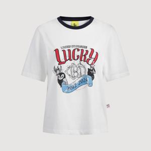 [정가138000] 넥 배색 원포인트 반팔 티셔츠 LQTAM25100