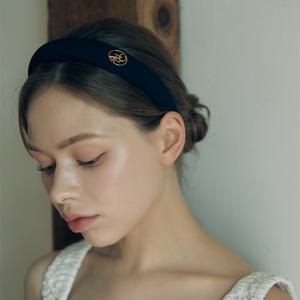 VOLUME SATIN HAIRBAND_BLACK