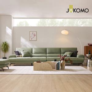 자코모 루디아 6인 럭스 통가죽 천연면피 소가죽 소파+스툴