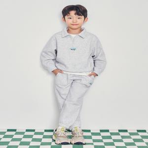 MKE1TR1202 남아 테마프레피 더블니트 아노락 스웨트셔츠