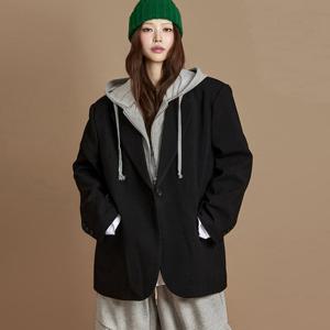 J2900 후드 레이어드 자켓