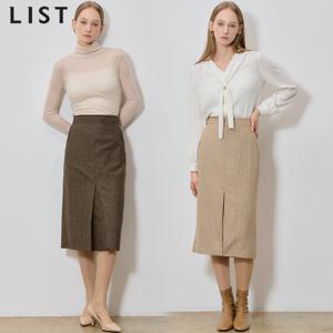 (LIST)] 울 인버티드 플리츠 스커트 (택가격: 168000원)