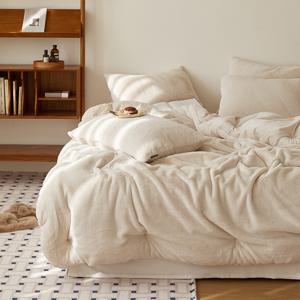 [11/29 타임딜]파우더슈가 장모 라셀 극세사 차렵이불(SS/Q/K) 4종