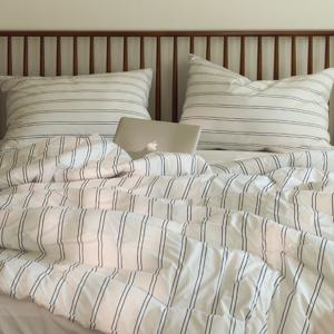 퓨어 스트라이프 M2 알러지케어 차렵이불세트 Q