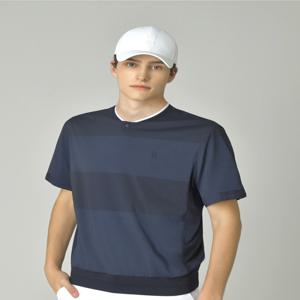 헤지스 골프 [[25FW]] HUJU5C511N3 네이비 남성 패턴 아노락 티셔츠