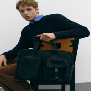 [ESSEN] 에쎈 블랙 나일론 버클 포인트 브리프케이스 JUBA5F923