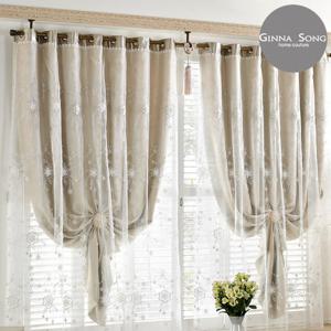 [지나송] 로튼 웨딩레이스 이중암막커튼 풀세트