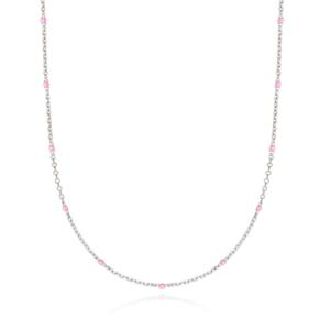 [티르리르] 에폭 실버 코랄핑크 목걸이 TNSSVW4131-P