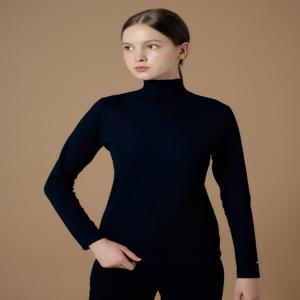 헤지스 골프 여성 [[24FW]] HWTS4D701BK 블랙 여성 AR 기본 하이넥 티셔츠