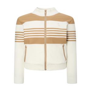 헤지스 골프 여성 [[24FW]] WWSW4C222I2 [스테디셀러]로고 스트라이프 스트레치 집업 니트 (BEIGE)