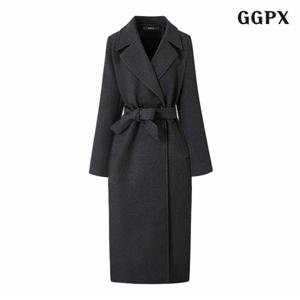 정상가:209,000원 ㅣ 카라넥 벨티드 누빔 롱 코트 (GPDJH001D)
