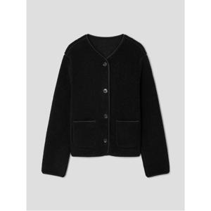 베이직 보아 플리스 점퍼  블랙