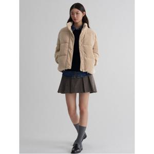 코듀로이 패딩  베이지