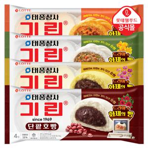 [롯데] 태풍상사 속까지 따뜻 기린이네 호빵 4입 4봉(총 16입)
