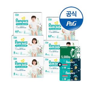 2025 NEW 터치오브네이처 팬티 기저귀 4,5,6단계 2박스 (총 6팩)+체험팩16매