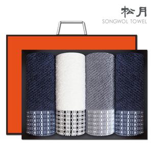 [송월타월]호텔컬렉션 톤40 호텔타월 4장 완포장 선물세트