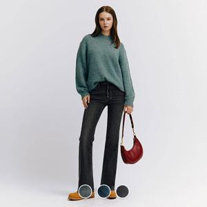 414941 여 브러시드 부츠컷 데님