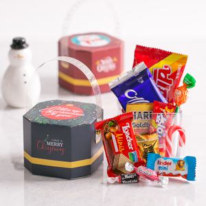 럭셔리 손잡이 간식상자  1입 크리스마스 간식 과자 단체선물 간식팩 어린이집 유치원 교회 구디