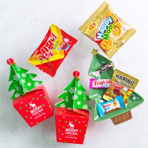 방울달린 간식트리  1입 크리스마스 간식 과자 단체선물 간식팩 어린이집 유치원 교회 구디백