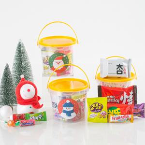 크리스마스 푸짐 간식 바스켓 1입 간식 과자 단체선물 간식팩 어린이집 유치원 교회 구디백