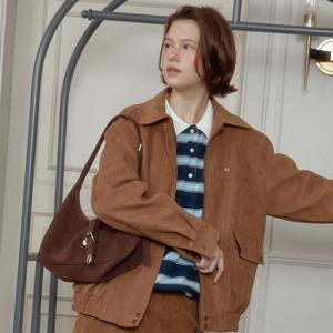 아노에틱 소프트 스웨이드 숄더백_브라운