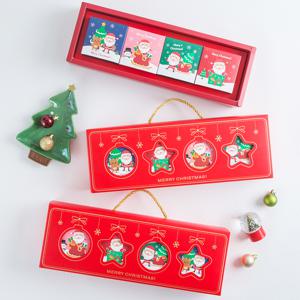 4색 산타 선물세트  1입 크리스마스 간식 과자 단체선물 간식팩 어린이집 유치원 교회 구디백