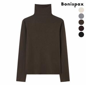 정상가:39,000원 ㅣ 베이직 심플 하이넥 슬림핏 니트 (XP4KT002L0)