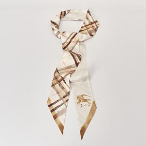 버버리 스키니 리버시블 체크 실크 스카프 8102102