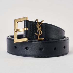 생로랑 스퀘어 버클 모노그램 벨트 634437 BOO0W