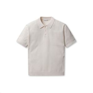 남성 원더쿨 조직물 반팔 카라 티셔츠 PHF4ET1100