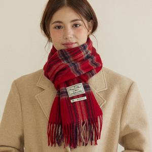 [아워호프] Ordinary Check Wool Muffler - Red Check [H25WT-AC03-REC]