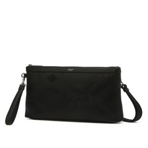 헤지스 액세서리 남성 [[24FW]] WUHO4F175BK [스테디셀러] 블랙 로고프린트 가죽 크로스백