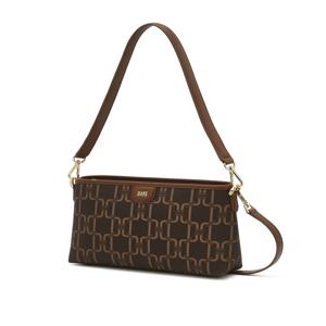 액세서리 여성 [[24FW]] WCBA4F101W2 [스테디셀러] 브라운 로고장식 가죽 숄더백