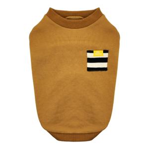 강아지 기모포켓 맨투맨 머스타드옐로우