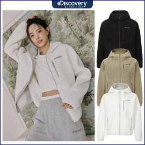디스커버리 25FW신상 남여공용 세미오버핏 테크플리스 후드 자켓 DXSS75056