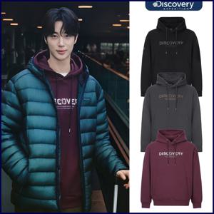 디스커버리 25FW신상 변우석 남여공용 오버핏 빅로고 기모 후드티 DXHD53056