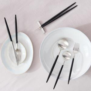 큐티폴 커트러리 고아 블랙 4인조 풀세트