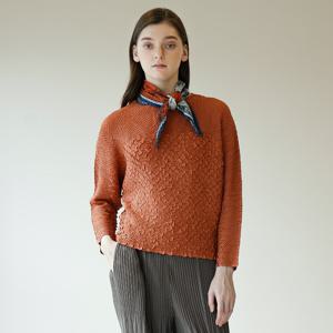 [최초가 185000원] 휘핑 플리츠 라글란 블라우스 오렌지_YJ08WNPBL05