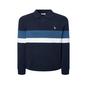 남성 [[24FW]] WHTS4D533N3 [스테디셀러] 네이비 컬러배색 면 긴팔카라티셔츠