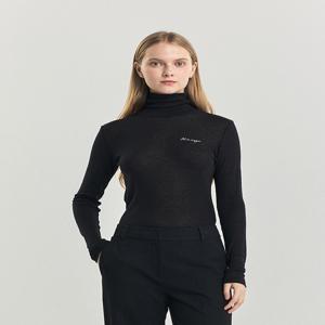 헤지스 여성 [[24FW]] HSTS4DC91BK [울] 블랙 하이넥 긴소매 티셔츠