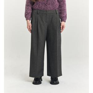 헤지스 여성 [[24FW]] HSPA4D003CG [와이드] 차콜그레이 헤링본 밴딩 슬랙스