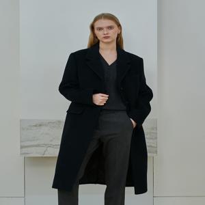 헤지스 여성 [[24FW]] HSCO4D781BK [가격인하][울100%] 블랙 테일러드 롱 코트