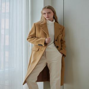 헤지스 여성 [[24FW]] HSCO4D781I2 [가격인하][울100%] 베이지 테일러드 롱 코트