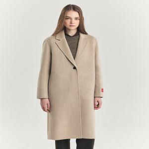 헤지스 여성 [[24FW]] HSCO4D007I1 [캐시미어100%] 라이트베이지 핸드메이드 롱 코트