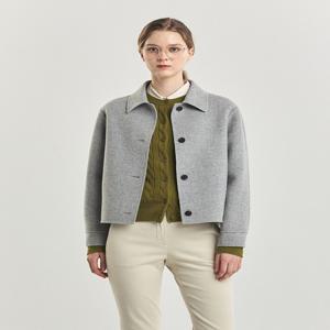 헤지스 여성 [[24FW]] HSCO4D903G1 [캐시미어] 라이트그레이 핸드메이드 숏 코트